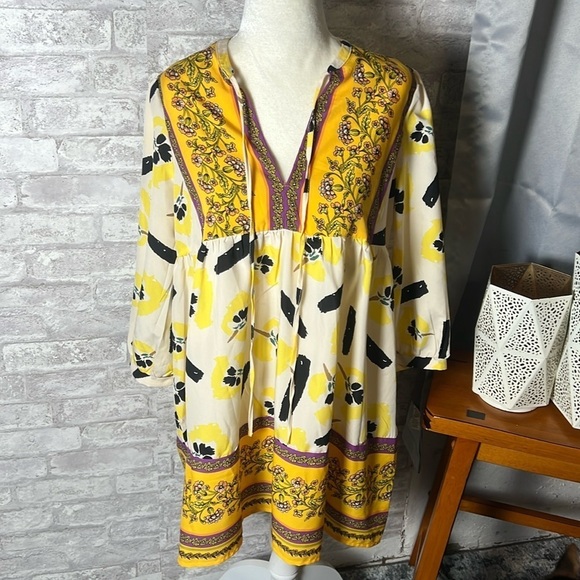 MELLODAY Tops - Melloday Boho Retro Floral Tunic